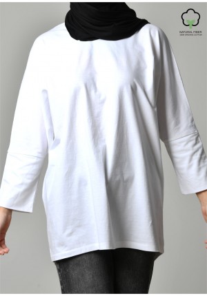 White-T-Shirt Pansy Long 