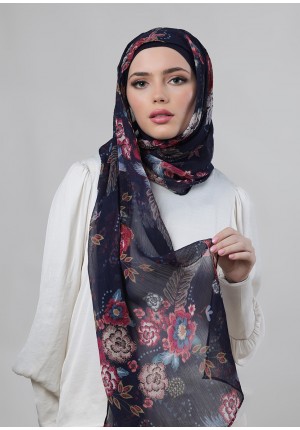 Passion Night-Vogue-Printed With Plus Crinkled Chiffon