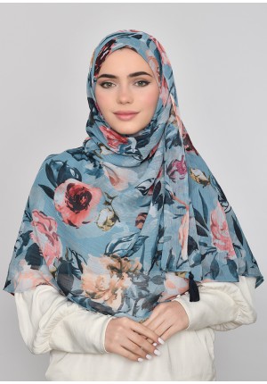 Fayrooz-Chic!Maxi-Printed Plus Crinkled Chiffon