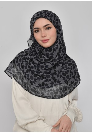 Qamar-Voila!Maxi-Printed Plus Crinkled Chiffon