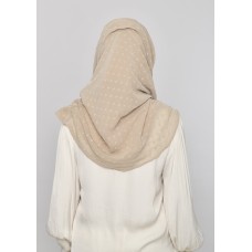 Latte Cream-Chic!-Plain Mosaic Butti Chiffon